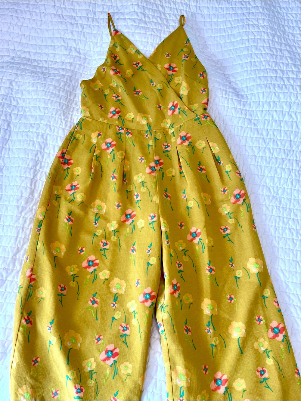 Women’s Floral Yellow One-Piece Romper
